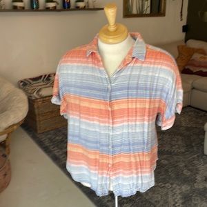 Universal thread short sleeve button-up shirt 1x